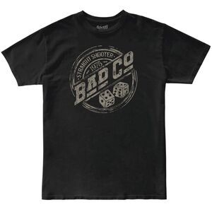 Bad Company Unisex Adult Straight Shooter Roundel Cotton T-Shirt / Black